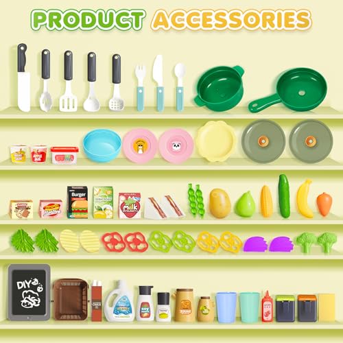 Kids Play Kitchen Set with Sound & Light V551