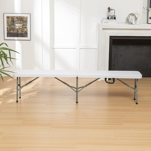 6 Feet Plastic Folding Bench with Handle I147275