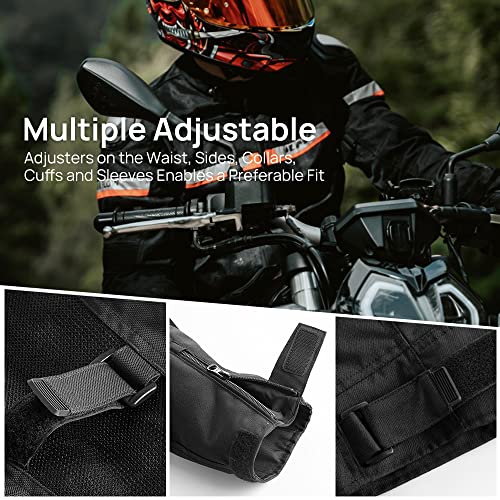 Mesh Motorcycle Riding Jacket CE Armored Breathable Black 2X-Large T695680