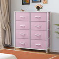 Black 8 Drawer Fabric Dresser I209