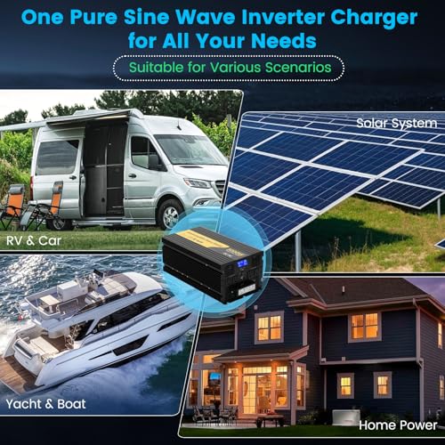 3000W Pure Sine Wave Inverter Charger with Auto Transfer Switch K40421