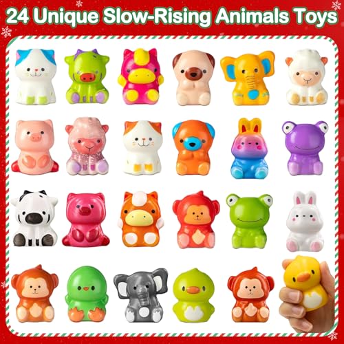 2025 Christmas Advent Calendar with 24 Slow Rising Toys O114059