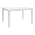 Pure White Wood Dining Height Table for 6 H469660