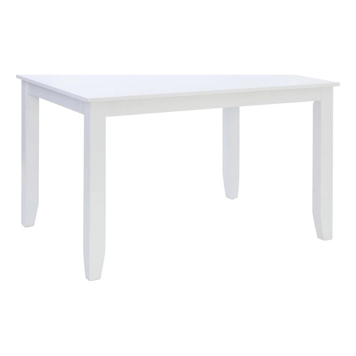 Pure White Wood Dining Height Table for 6 H469660
