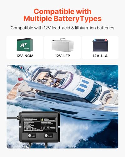 5A 12V IP68 Waterproof Onboard Marine Battery Charger F4623