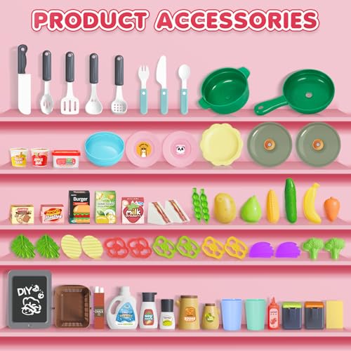 Kids Play Kitchen Set with Sound & Light V551