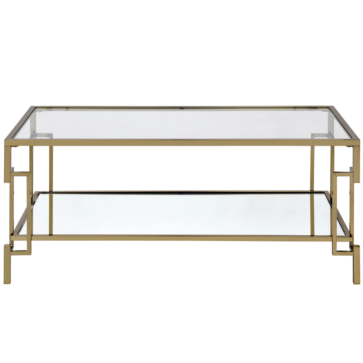43-inch Glass Top 1-Shelf Coffee Table Y359570