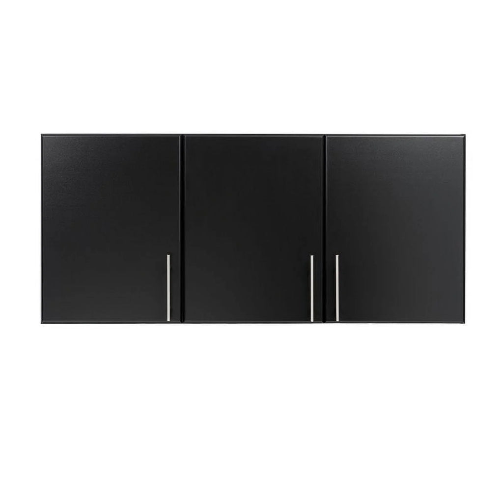 Black 2 Piece Wood Wall Cabinet Set with Adjustable Shelf M82727