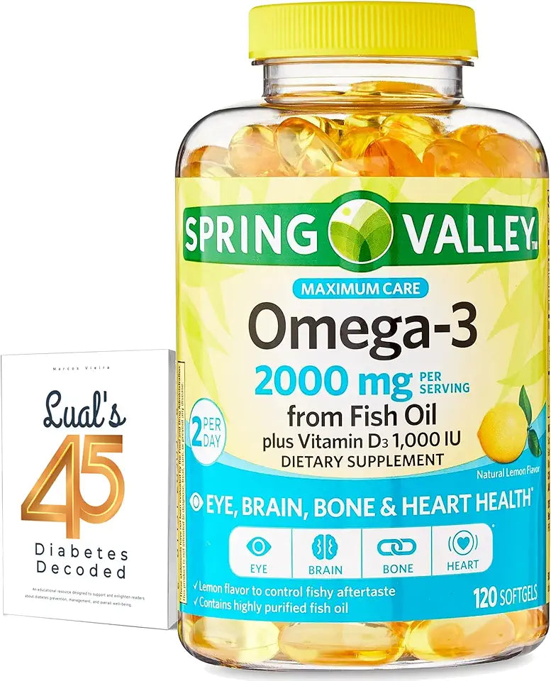 Omega-3 Fish Oil 2000 mg Softgels 120 Count W725