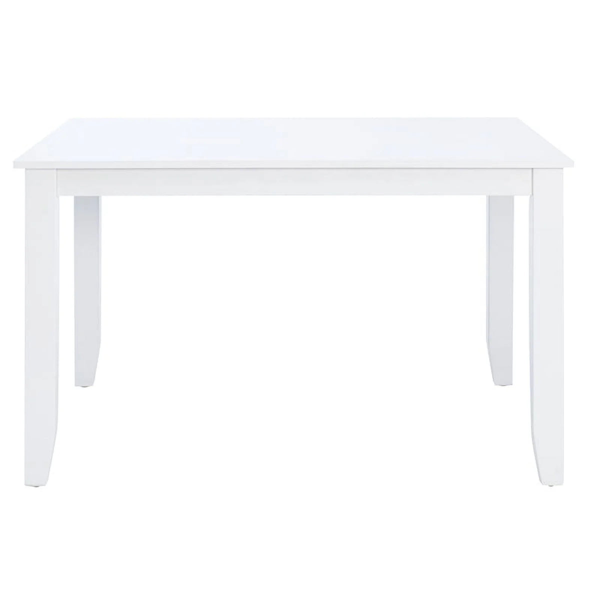 Pure White Wood Dining Height Table for 6 H469660