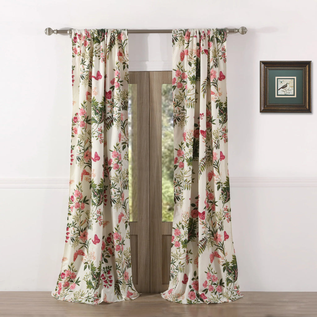 Botanical Curtain Panel 4 Piece Set Q430278