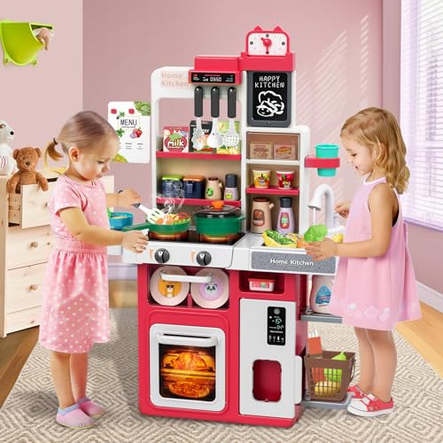 Kids Play Kitchen Set with Sound & Light V551