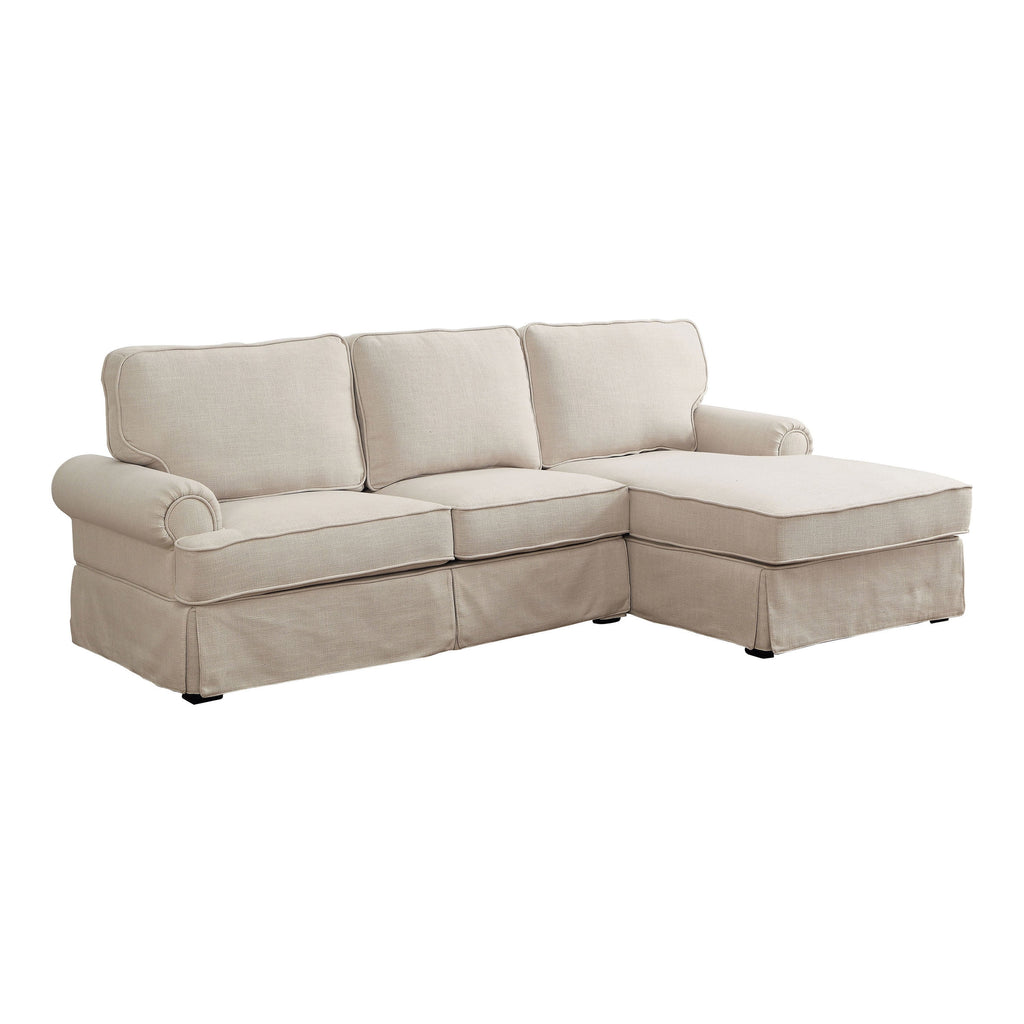 Beige Fabric Sectional Sofa C54115