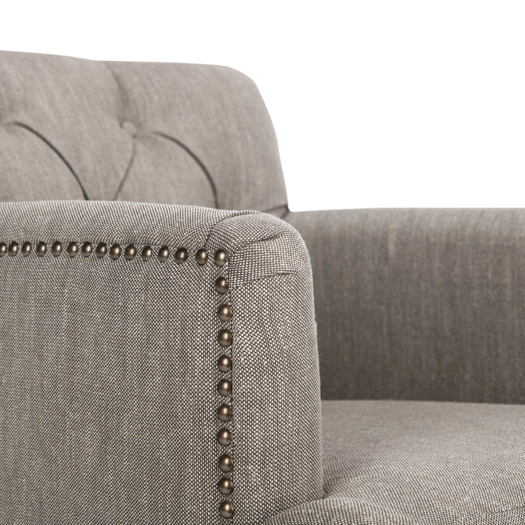 Tufted Club Chair with Casters R663