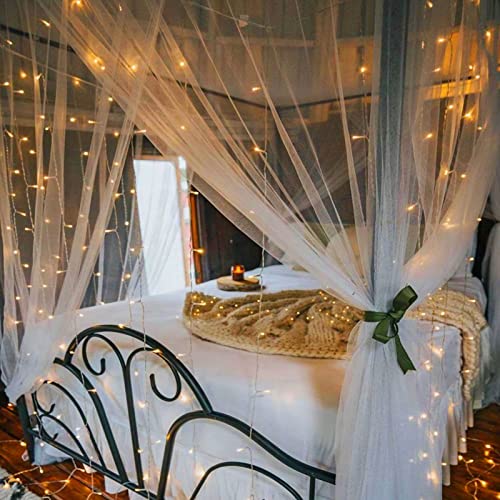 300 LED Battery Operated Curtain Lights with Remote Timer Warm White B592331