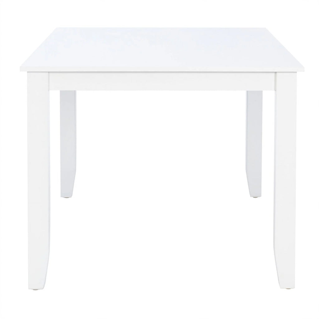 Pure White Wood Dining Height Table for 6 H469660