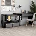 Gray Engineered Wood Corner Computer Desk O472268