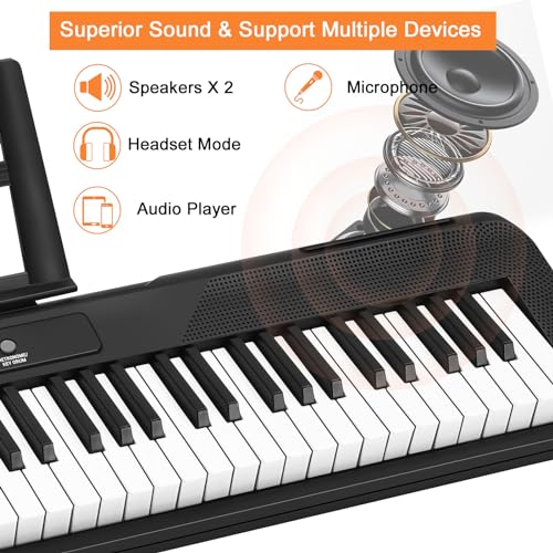 88 Key Semi Weighted Digital Piano with Music Stand G9380
